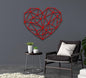 Metal Geometric Heart Wall Art