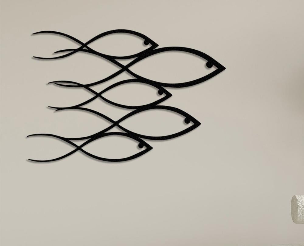 School Of Fish Metal Wall Art
