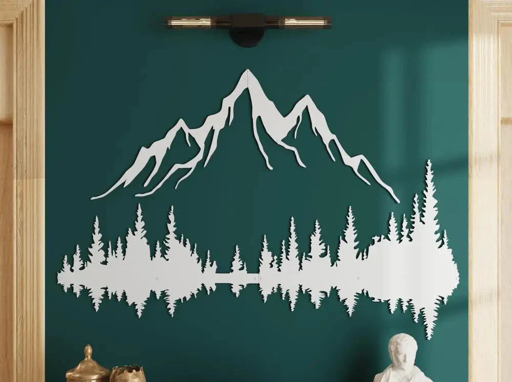 Mountain and Forest Metal Wall Art
